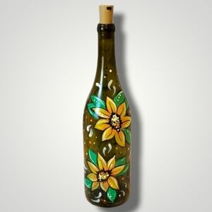 Sunflower Wine Bottle Decor